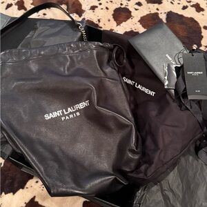 Saint Laurent Black Leather Crossbody Bag